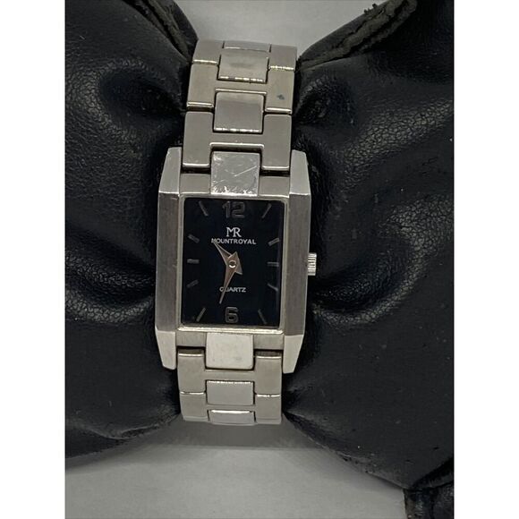 Mount Royal Men\'s Silver Stainless Steel Analog Black Dial Quartz Watch JK132 main image 10